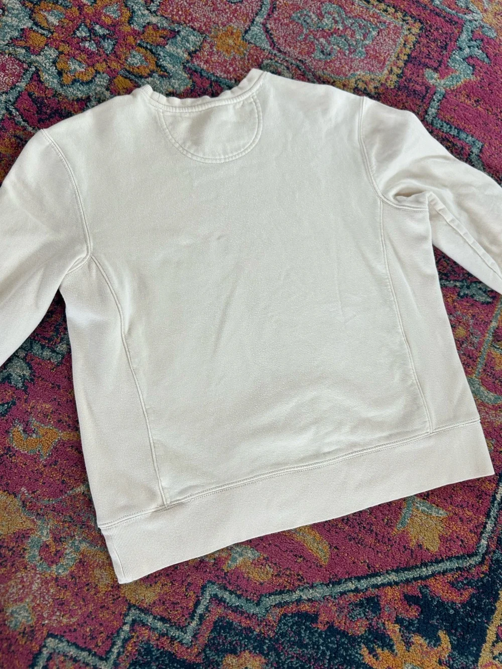 Life Is Good | Women’s Cream Crewneck Floral Butterfly Print Sweatshirt Size M